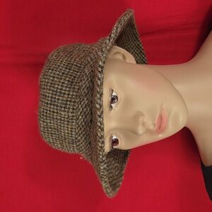 L.L. BEAN VINTAGE Harris‎ Tweed Gore Tex Bucket Hat Mens Size Medium